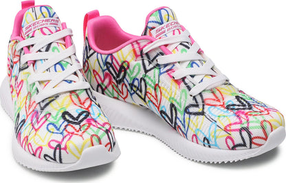 Skechers Παπούτσι Γυναικείο - x JGoldcrown: Bobs Sport Squad - (117092-WMLT) White