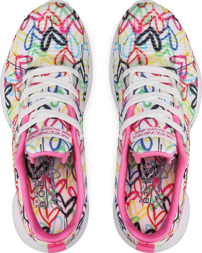 Skechers Παπούτσι Γυναικείο - x JGoldcrown: Bobs Sport Squad - (117092-WMLT) White