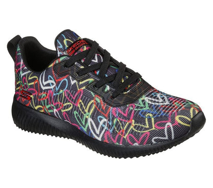 Skechers Παπούτσι Γυναικείο x JGoldcrown: Bobs Sport Squad - 117092-BKMT Black/Multi