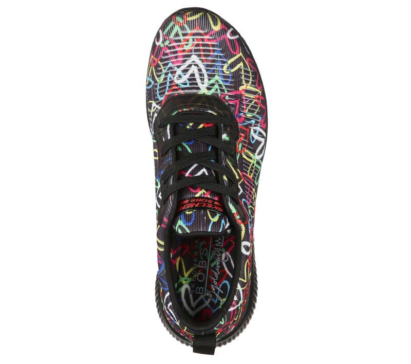 Skechers Παπούτσι Γυναικείο x JGoldcrown: Bobs Sport Squad - 117092-BKMT Black/Multi