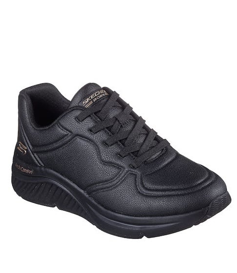 Skechers Παπούτσι Γυναικείο - Arch Comfort Pu Speckled Lace Up - 117560-BBK - Black