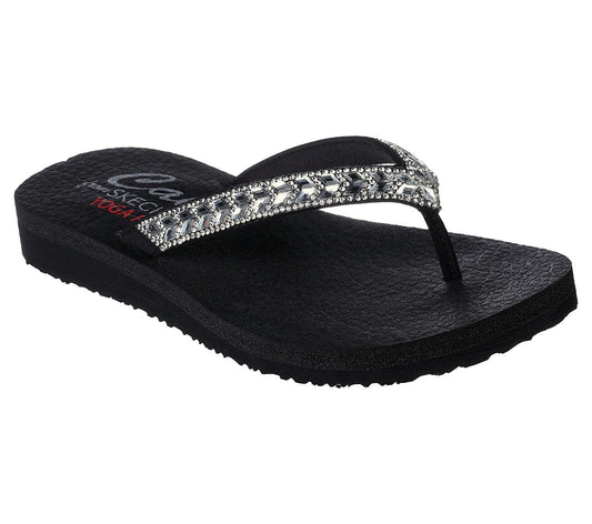 Skechers Σαγιονάρα Γυναικεία - Meditation - Love Letter 119649-BKSL BLACK SILVER