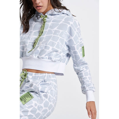BodyTalk Γυναικείο Cropped Φούτερ με Κουκούλα Pleasureis - White - 1222-905725-00200 - E