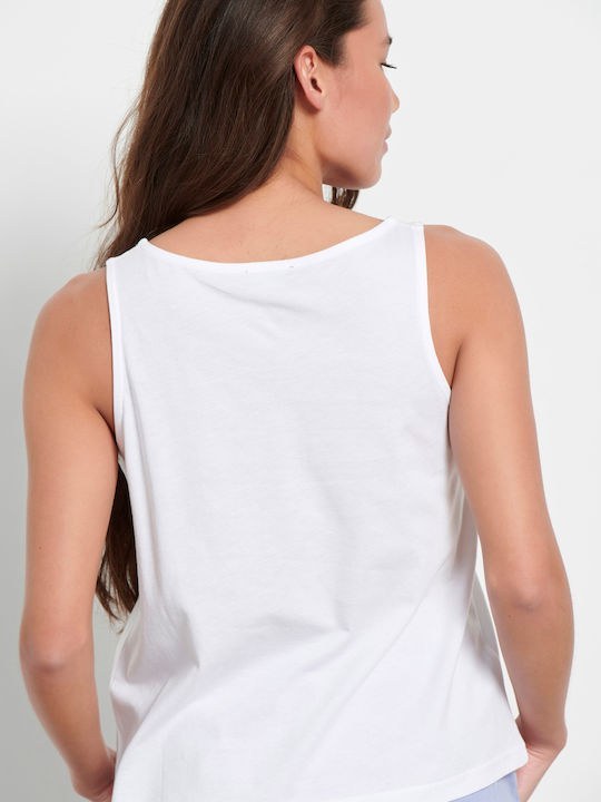 BodyTalk Γυναικεία BDTK αμάνικη μπλούζα 1231-903321-00200 White - E