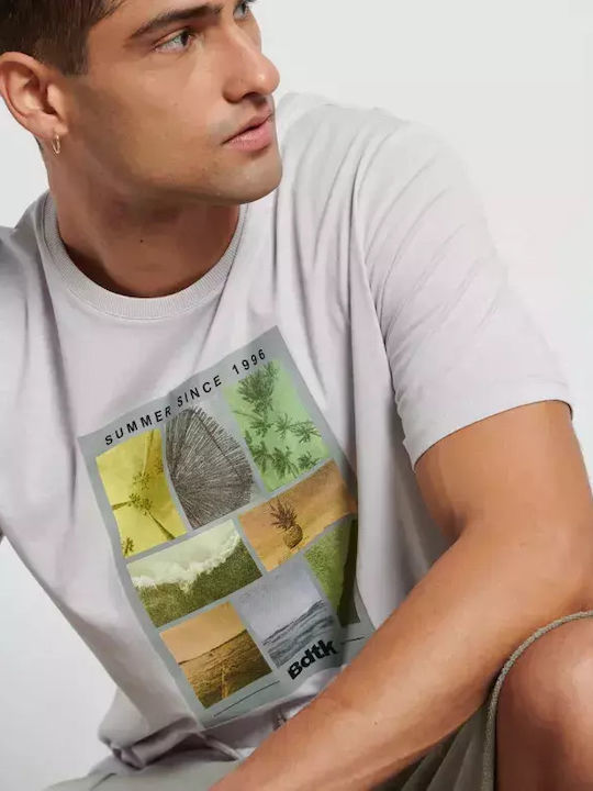BodyTalk Ανδρικό BDTK Κοντομάνικο T-Shirt "Summer" - 1231-953328-00506 - LIGHT GREY - E