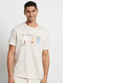 BodyTalk Ανδρικό BDTK Κοντομάνικο T-Shirt "Beach" - Porcelain - 1231-953428-00214 - E