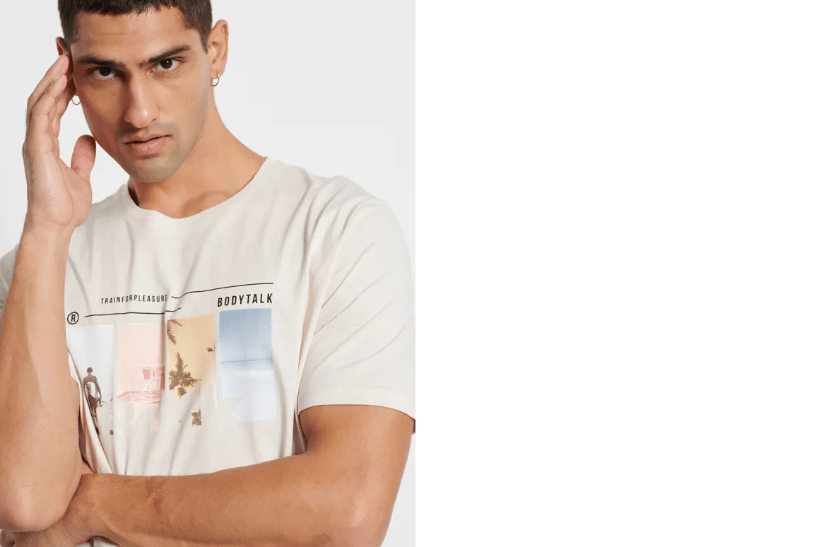 BodyTalk Ανδρικό BDTK Κοντομάνικο T-Shirt "Beach" - Porcelain - 1231-953428-00214 - E