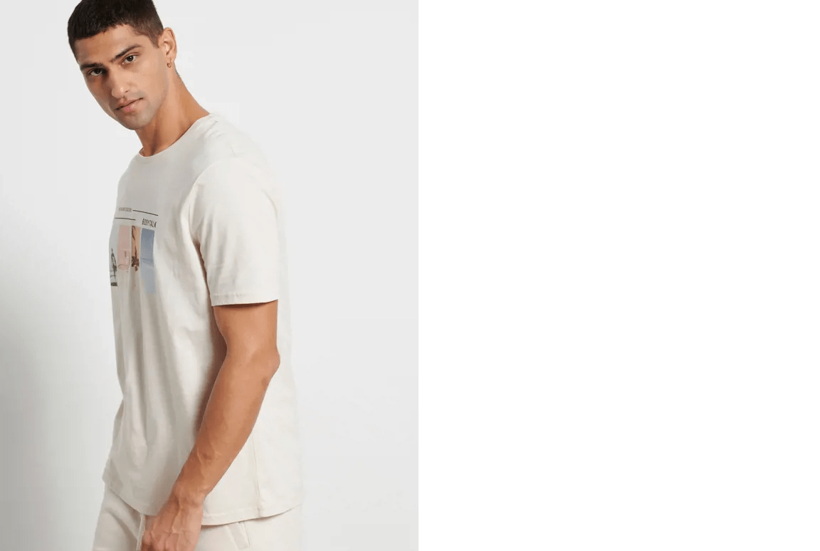 BodyTalk Ανδρικό BDTK Κοντομάνικο T-Shirt "Beach" - Porcelain - 1231-953428-00214 - E