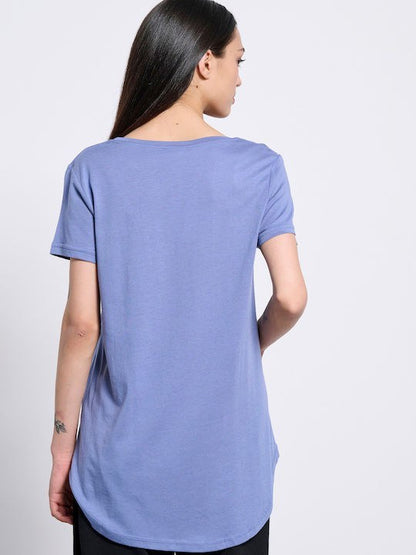 BodyTalk Γυναικεία Μακριά Κοντομάνικη Μπλούζα - BDTK T-Shirt SS - 1241-902628-00827 - BLUEBERRY - E