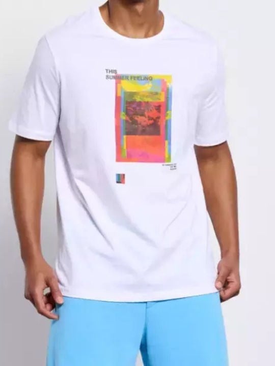 BodyTalk Ανδρικό κοντομάνικο t-shirt CO-ORDS SURFS UP - 1241-956628-00211 - Εκρού - E