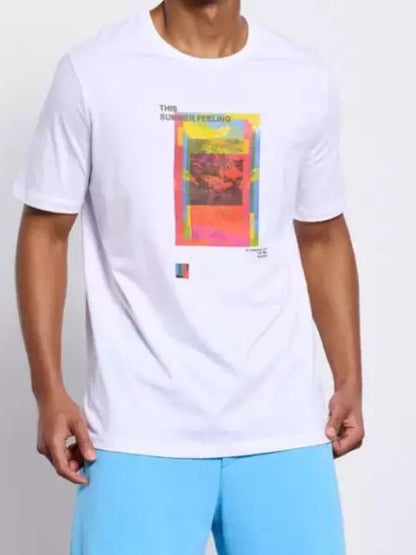 BodyTalk Ανδρικό κοντομάνικο t-shirt CO-ORDS SURFS UP - 1241-956628-00211 - Εκρού - E