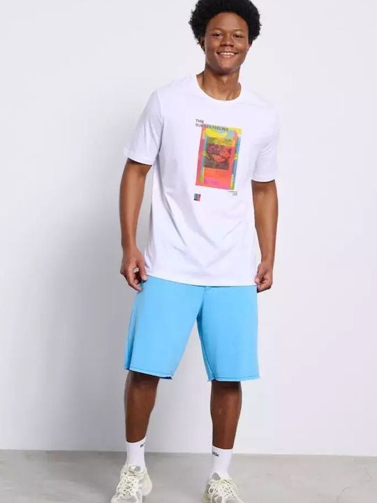 BodyTalk Ανδρικό κοντομάνικο t-shirt CO-ORDS SURFS UP - 1241-956628-00211 - Εκρού - E