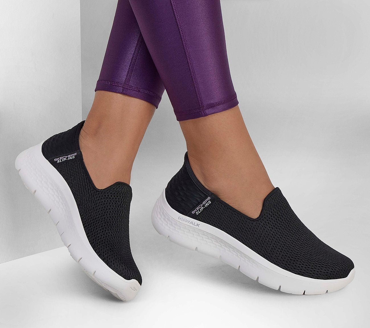 Skechers Παπούτσι Γυναικείο - Slip-ins: GO WALK Flex - Relish 124963-BKW - BLACK