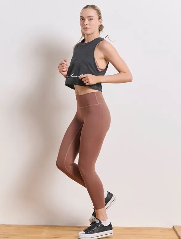 Body Talk Γυναικείο Ψηλόμεσο Αθλητικό Κολάν - Leggings 4/4 - Noisette - 1251-908106-00968
