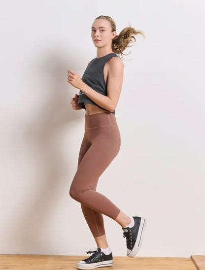 Body Talk Γυναικείο Ψηλόμεσο Αθλητικό Κολάν - Leggings 4/4 - Noisette - 1251-908106-00968