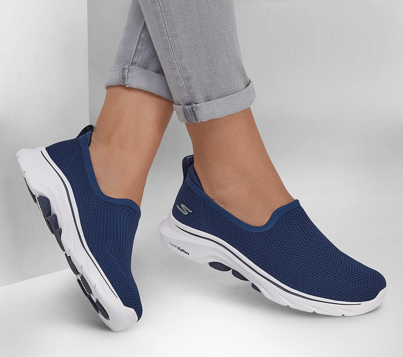 Skechers Γυναικείο Παπούτσι - Go Walk 7 - Ivy - 125218-NVW - Navy-White