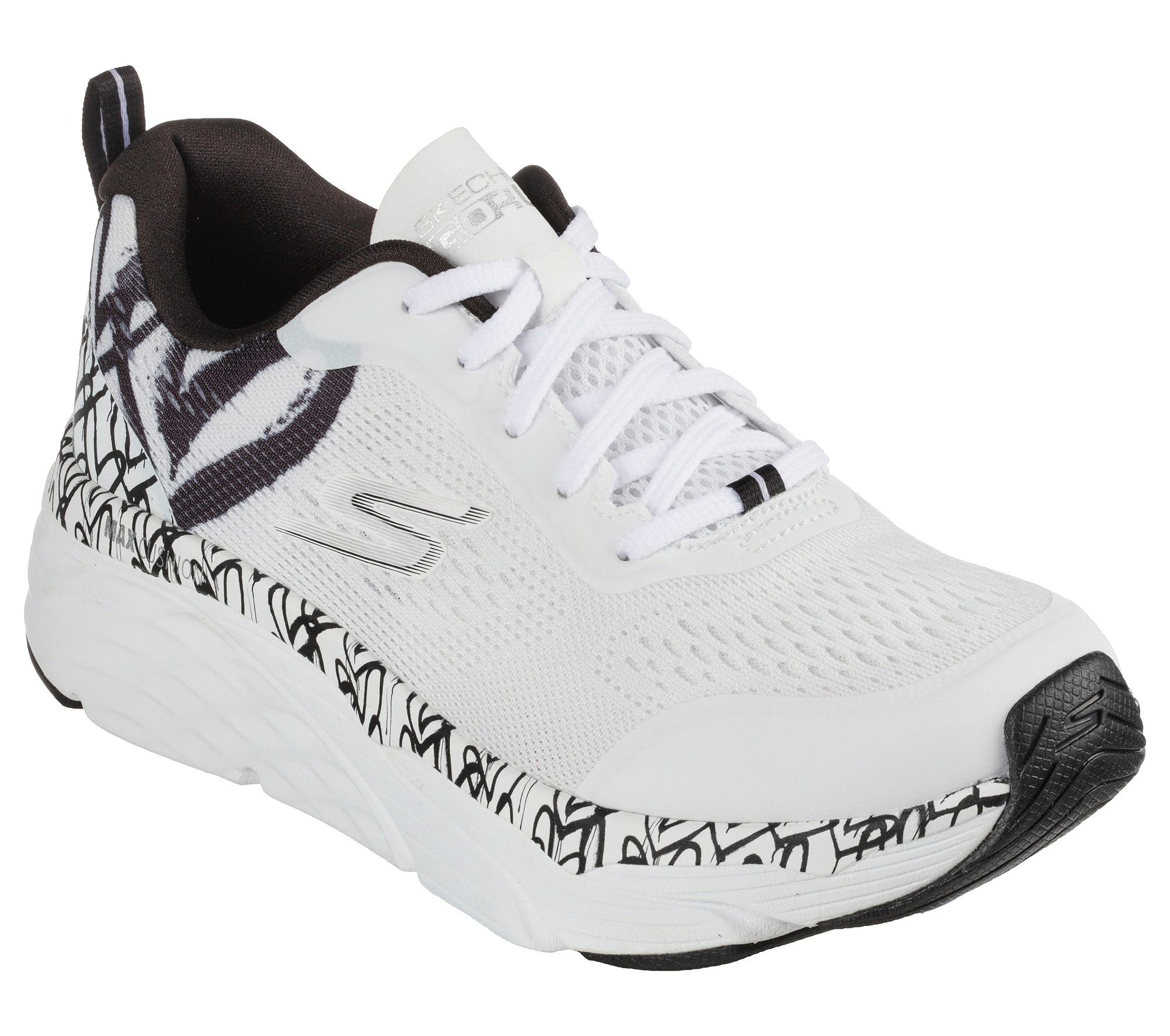 Skechers Παπούτσι Γυναικείο - Max Cushioning Elite - Forever Loving - 128552-WBK - White black