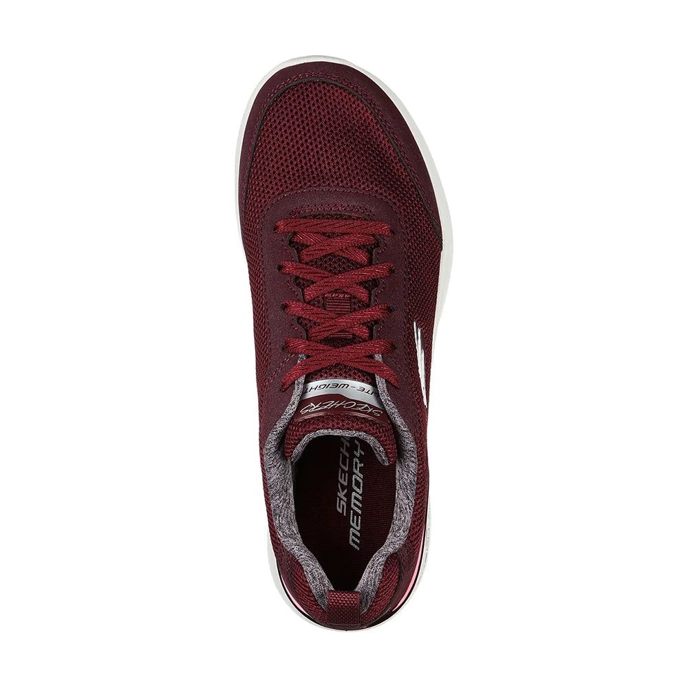 Skechers Παπούτσι Γυναικείο - Qtr. Deco Stitch Mesh Lace-Up W/MF 12947-BURG