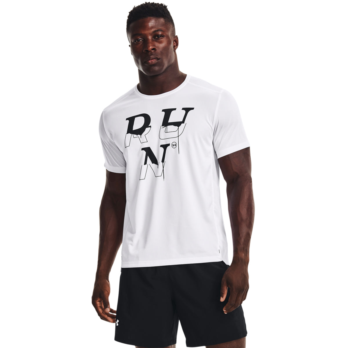 Under Armour Ανδρικό Μπλουζάκι Κοντομάνικο Λευκό 1372035-100 - Speed Stride - White - E