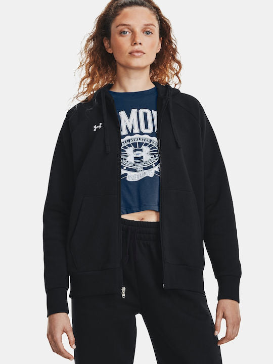 Under Armour Γυναικεία Ζακέτα Με Κουκούλα - UA Rival Fleece FZ Hoodie - 1379497-001 - Black