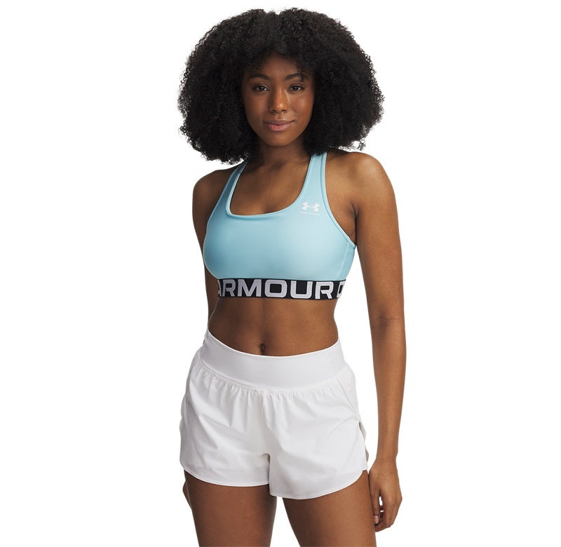 Under Armour Γυναικείο Μπούστο - UA HG Mid Branded - 1383544-494 - Stream White