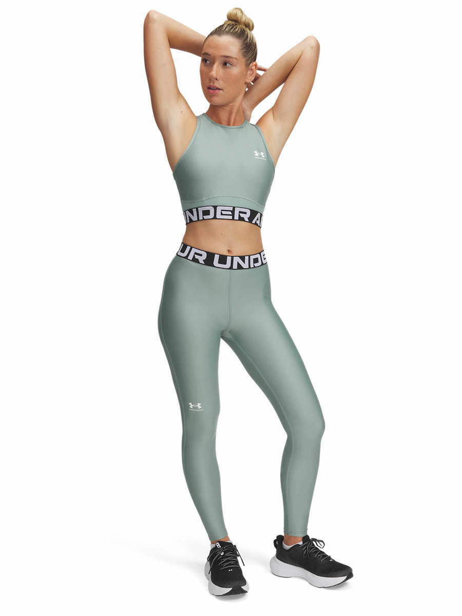 Under Armour Γυναικείο Αθλητικό Κολάν - UA HG Legging 1383559-348 Silica Green White