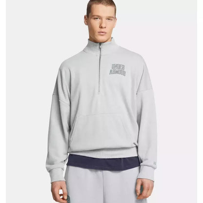 Under Armour Ανδρική Μακρυμάνικη Μπλούζα - 1386550-011 - Mod Gray Light Heather//Forest Green