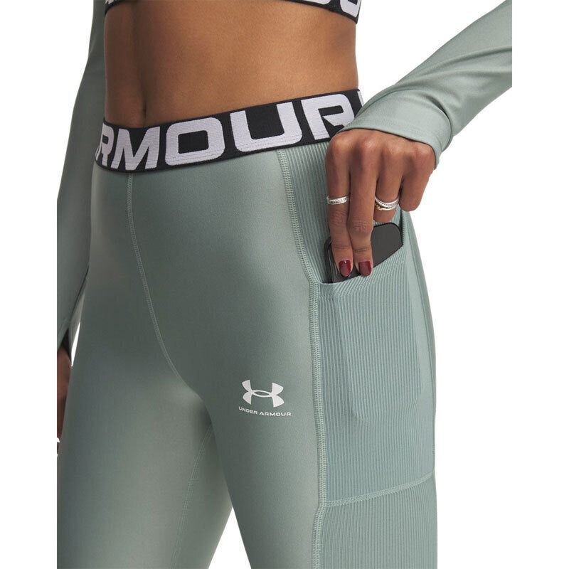 Under Armour Γυναικείο Αθλητικό Κολάν - HeatGear Rib Legging 1388693-348 Silica Green Silica Green