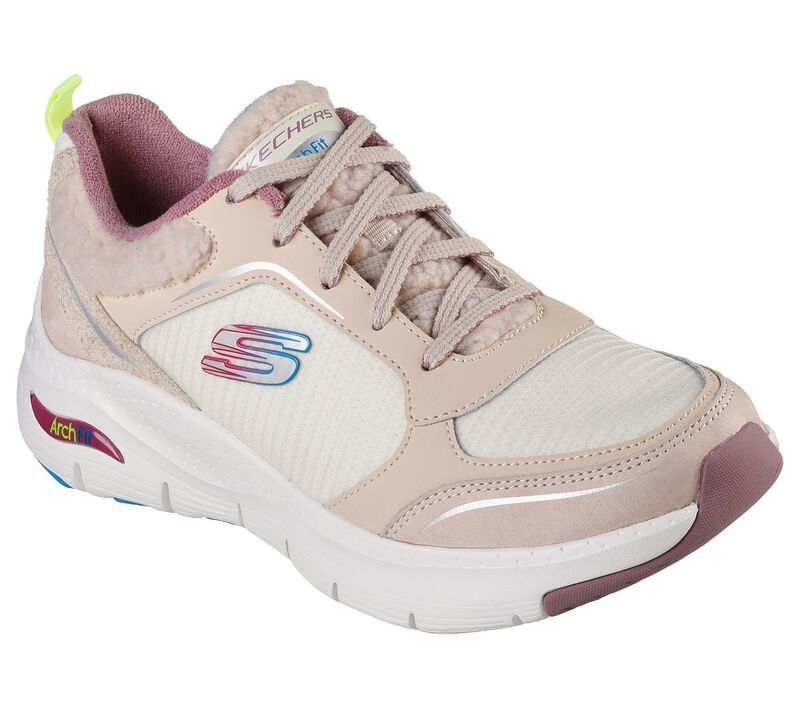Skechers Παπούτσι Γυναικείο - Luxe Sherpa: Arch Fit - Cozy Spirit 149737-NAT