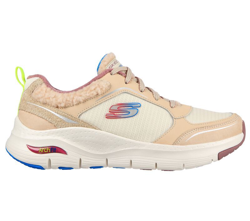 Skechers Παπούτσι Γυναικείο - Luxe Sherpa: Arch Fit - Cozy Spirit 149737-NAT