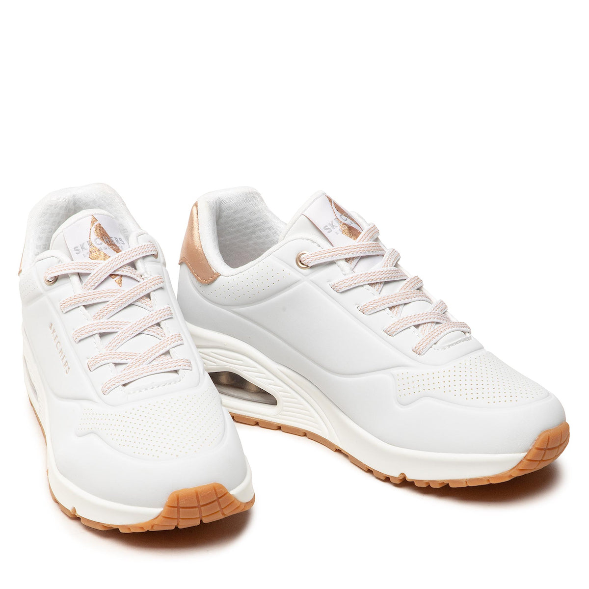 Skechers Παπούτσι Γυναικείο - Uno-SHIMMER AWAY 155196-WHT White