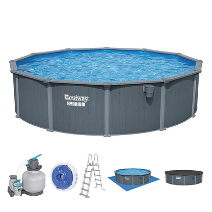 Bestway Πισίνα με ενισχυμένη κατασκευή - 561CS Hydrium 549X132CM Pool Set - 15769 - Grey