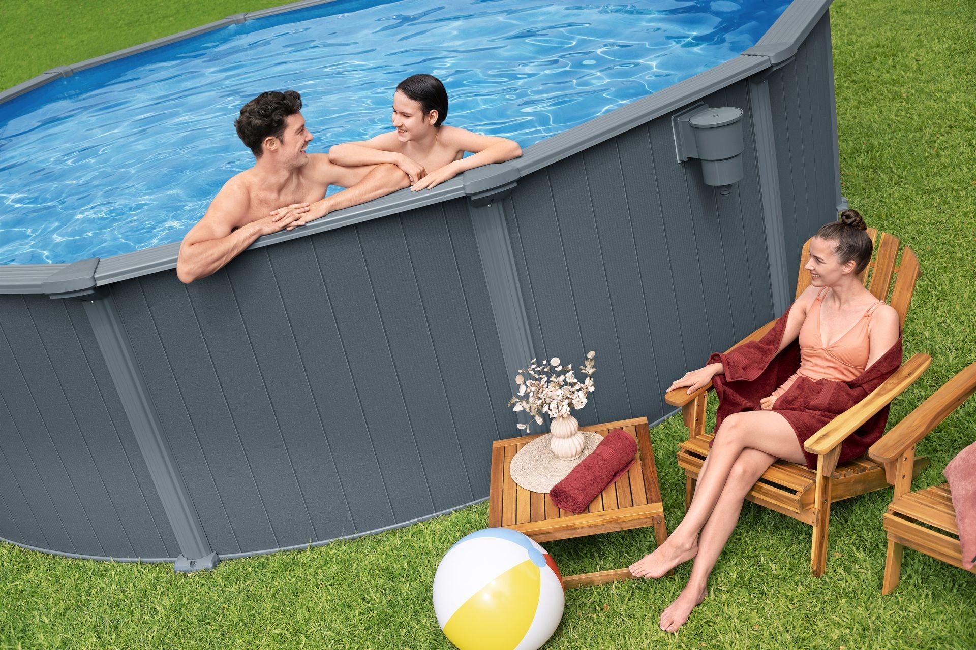 Bestway Πισίνα με ενισχυμένη κατασκευή - 561CS Hydrium 549X132CM Pool Set - 15769 - Grey
