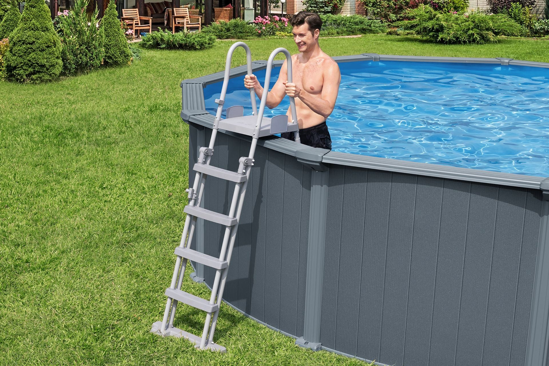 Bestway Πισίνα με ενισχυμένη κατασκευή - 561CS Hydrium 549X132CM Pool Set - 15769 - Grey