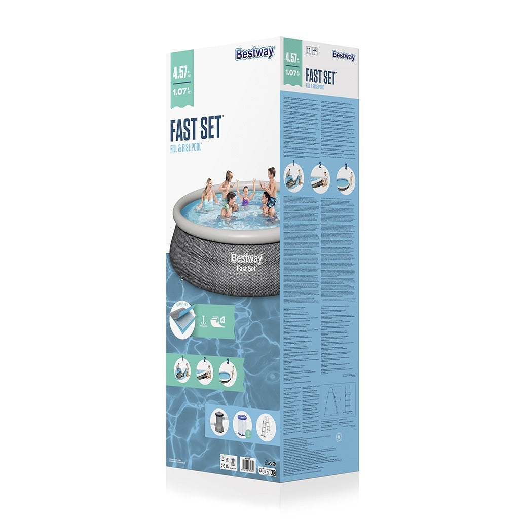Best Way Στρογγυλή Πισίνα Φουσκωτή - Fast Pool Set 457x107cm - 15792