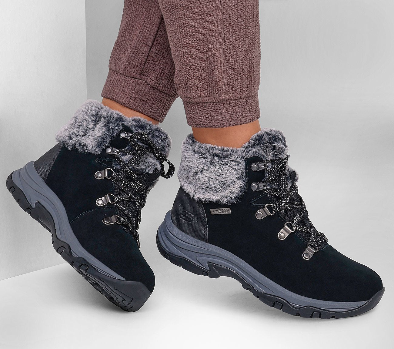 Skechers Μποτάκι Γυναικείο - Relaxed Fit: Trego - Falls Finest - 167178-BLK Black