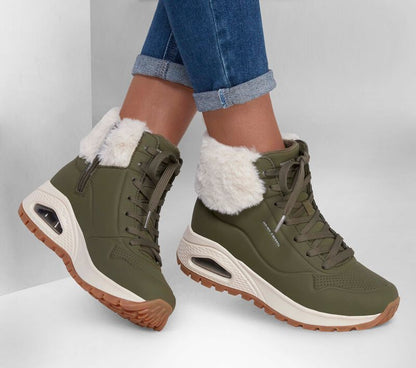 Skechers Μποτάκι Γυναικείο - Modern Comfort Winter Uno Rugged - 167274-OLV