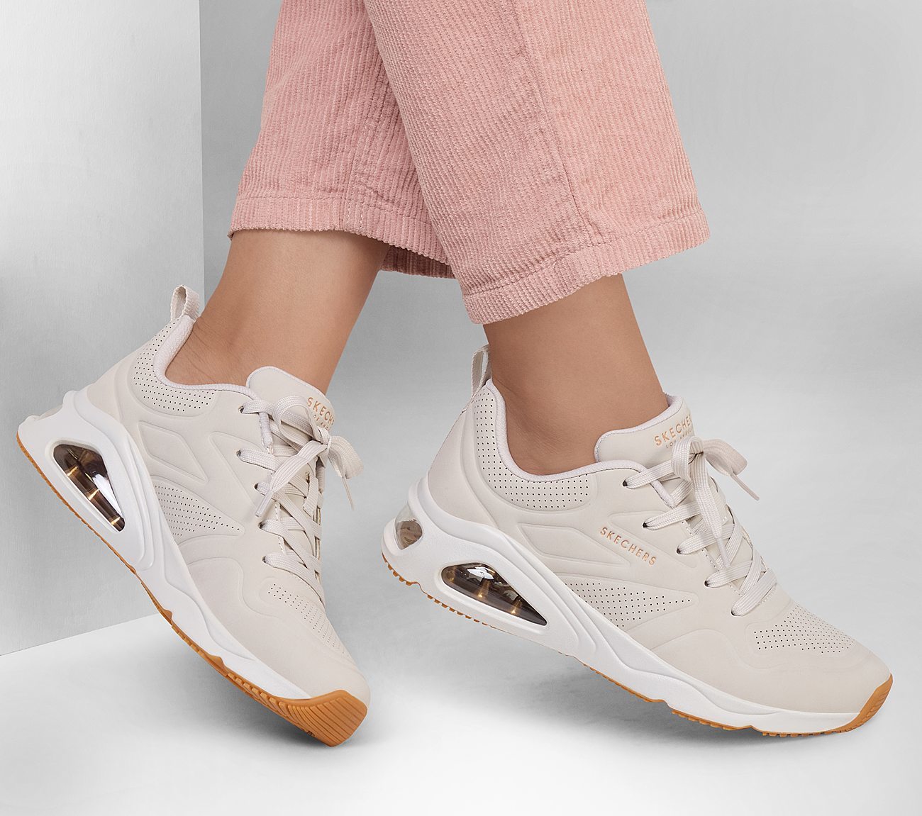 Skechers Παπούτσι Γυναικείο - Tres-Air Uno - Ah-Amazing - 177390-OFWT WHITE