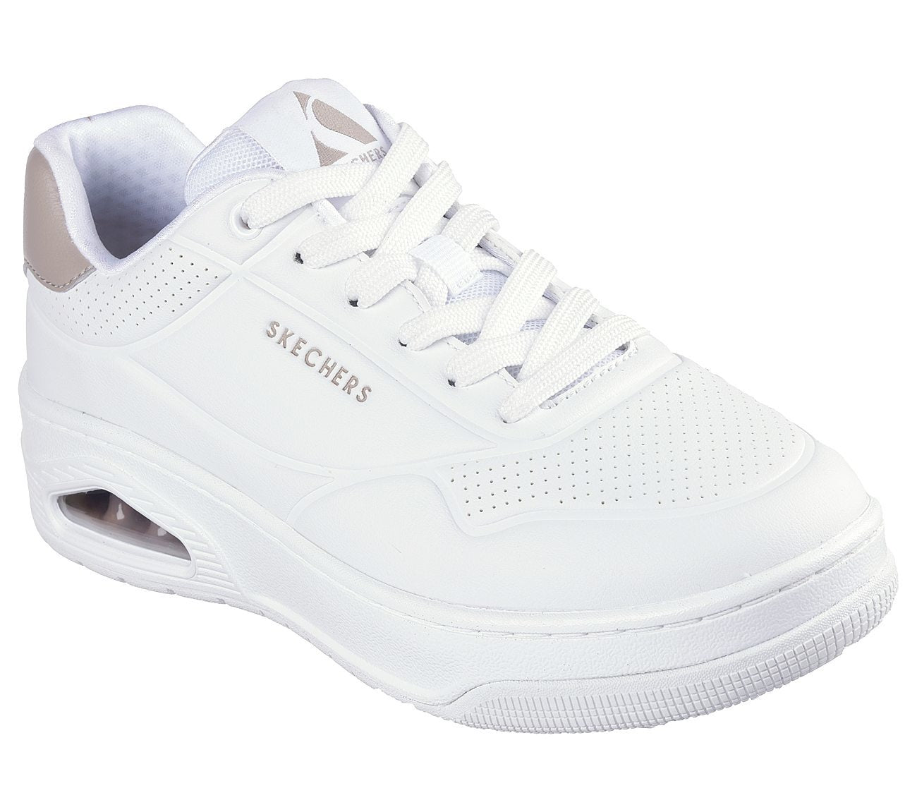 Skechers Παπούτσι Γυναικείο - Uno Court - Fast Break 177705-WHT White