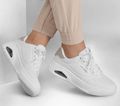 Skechers Παπούτσι Γυναικείο - Uno Court - Fast Break 177705-WHT White