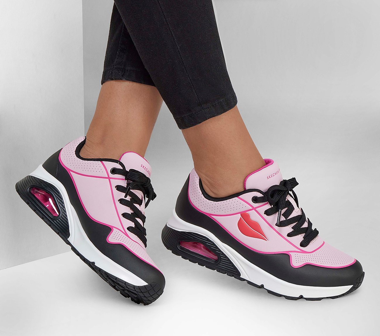 Skechers Παπούτσι Γυναικείο - DVF: Uno - Beso 177998-BKPK - BLACK