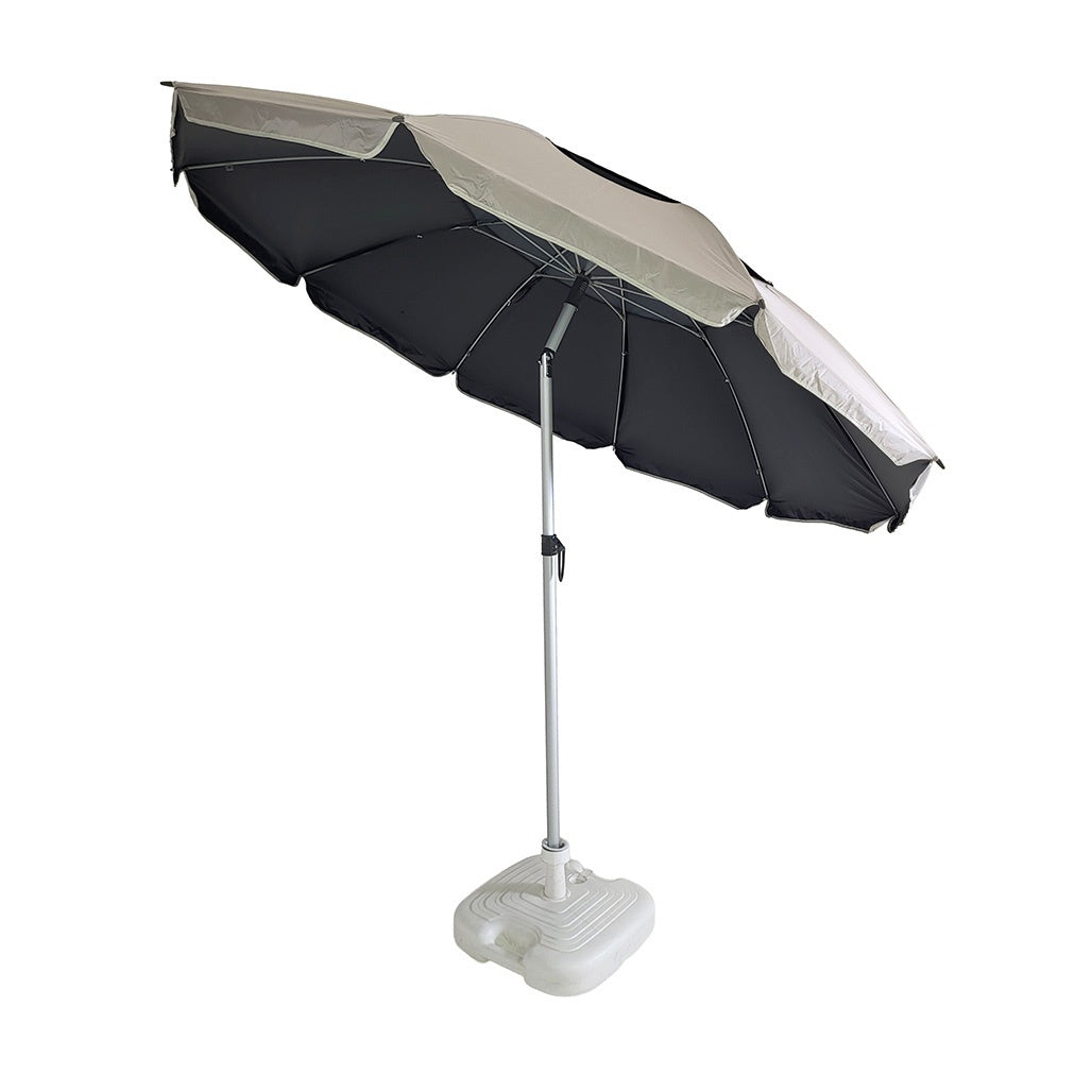 Summer Club Ομπρέλα Παραλίας - Eden 200 - 108x10x5cm - 18346-BLACKBEIGE