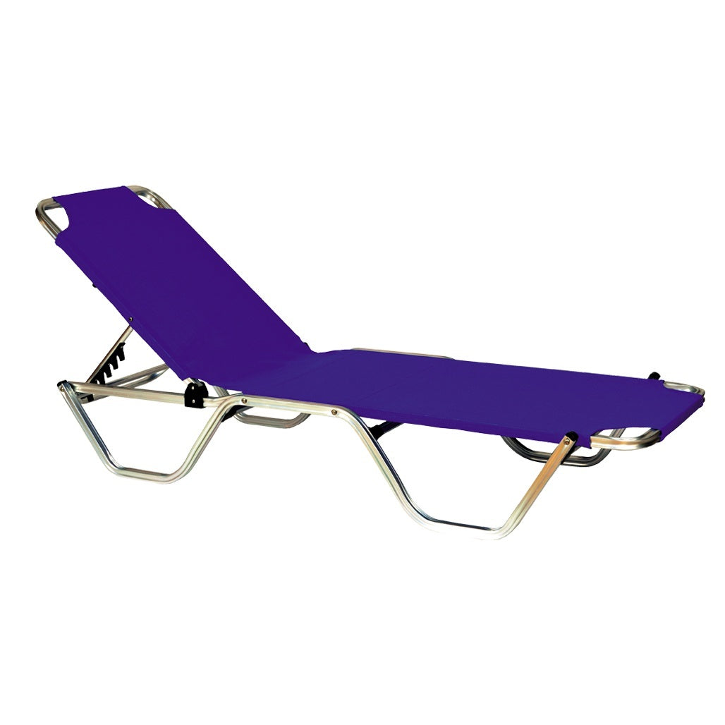 Summer Club Ξαπλώστρα Παραλίας - M195xΠ53xY30cm Αλούμ/Text Στοιβαζόμενη - 19308 - Blue