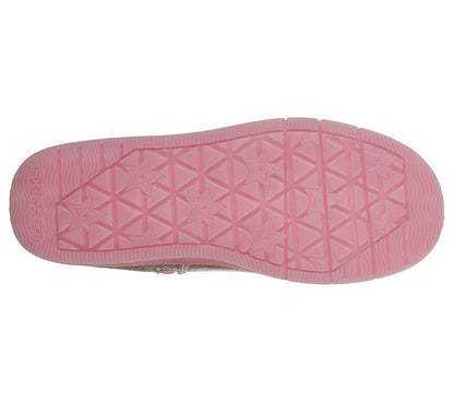 Skechers Μποτάκι Γιά Κορίτσι -Twinkle Toes: Glitzy Glam - Sparkle Hearts 20058-GDPK Gold
