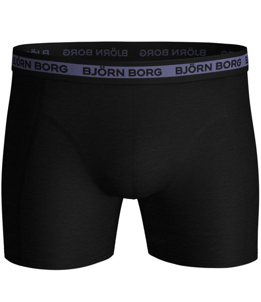 Bjorn Borg Ανδρικά Εσώρουχα 3 τεμάχια - Seasonal Sammy Solid Shorts 3p - Black Beauty