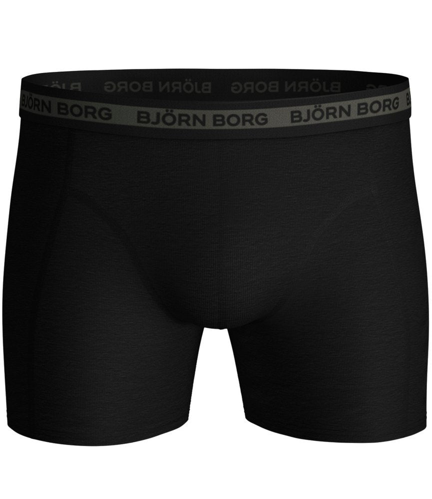 Bjorn Borg Ανδρικά Εσώρουχα 3 τεμάχια - Seasonal Sammy Solid Shorts 3p - Black Beauty