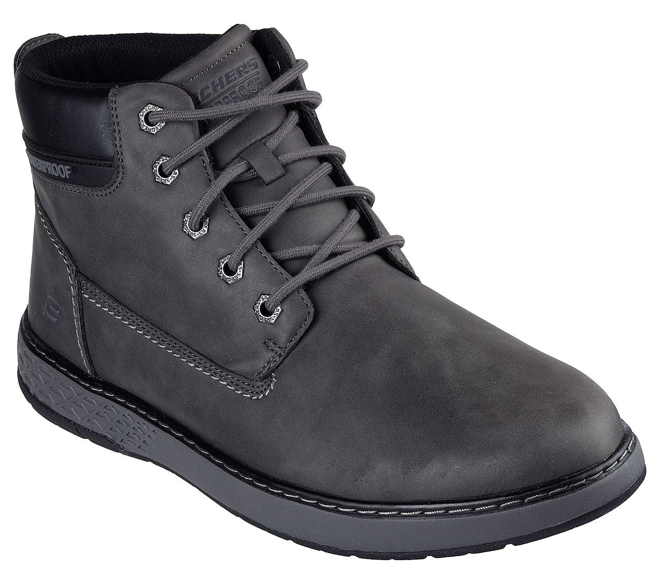 Skechers Μποτάκι Ανδρικό - Relaxed Fit: Garlan - Deno 205235-CHAR GRAY