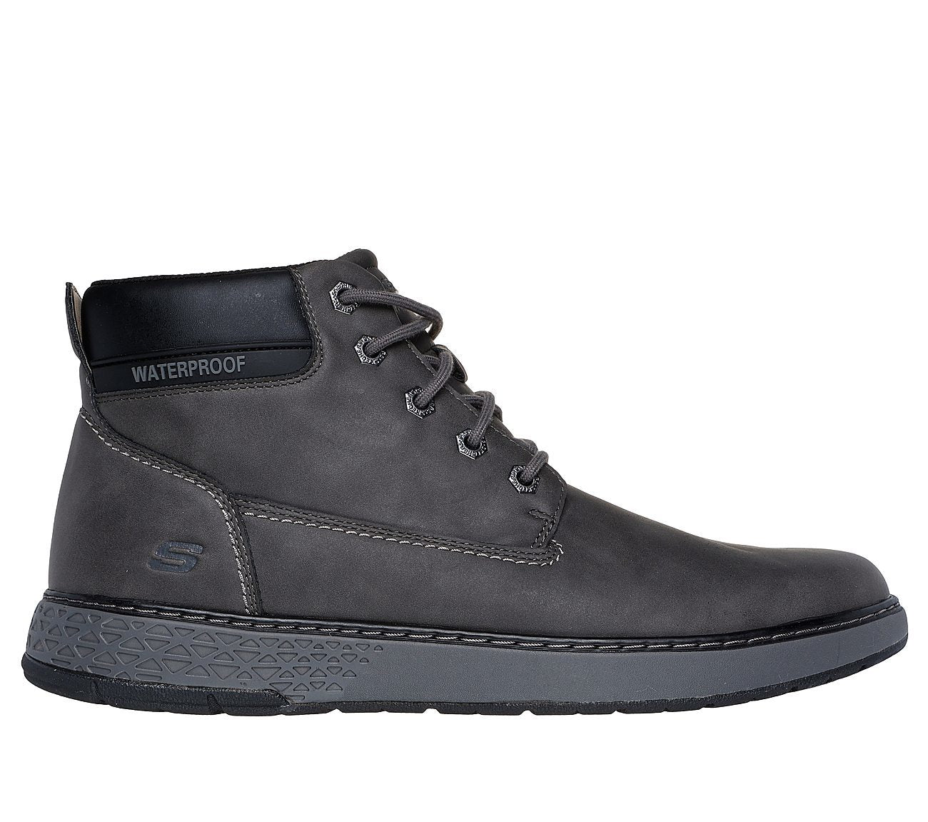 Skechers Μποτάκι Ανδρικό - Relaxed Fit: Garlan - Deno 205235-CHAR GRAY