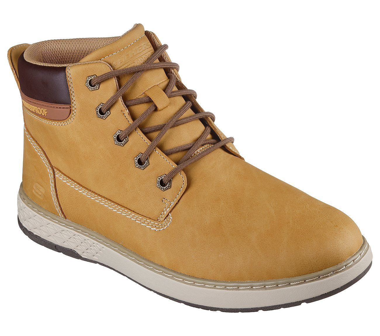 Skechers Μποτάκι Ανδρικό - Relaxed Fit: Garlan - Deno 205235-WTN NATURAL