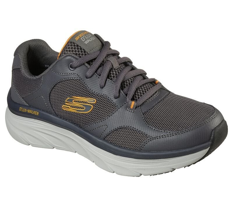 Skechers Παπούτσι Ανδρικό -Relaxed Fit: DLux Walker - Mainstream 232260-CCOR ANTHRACITE/Orange